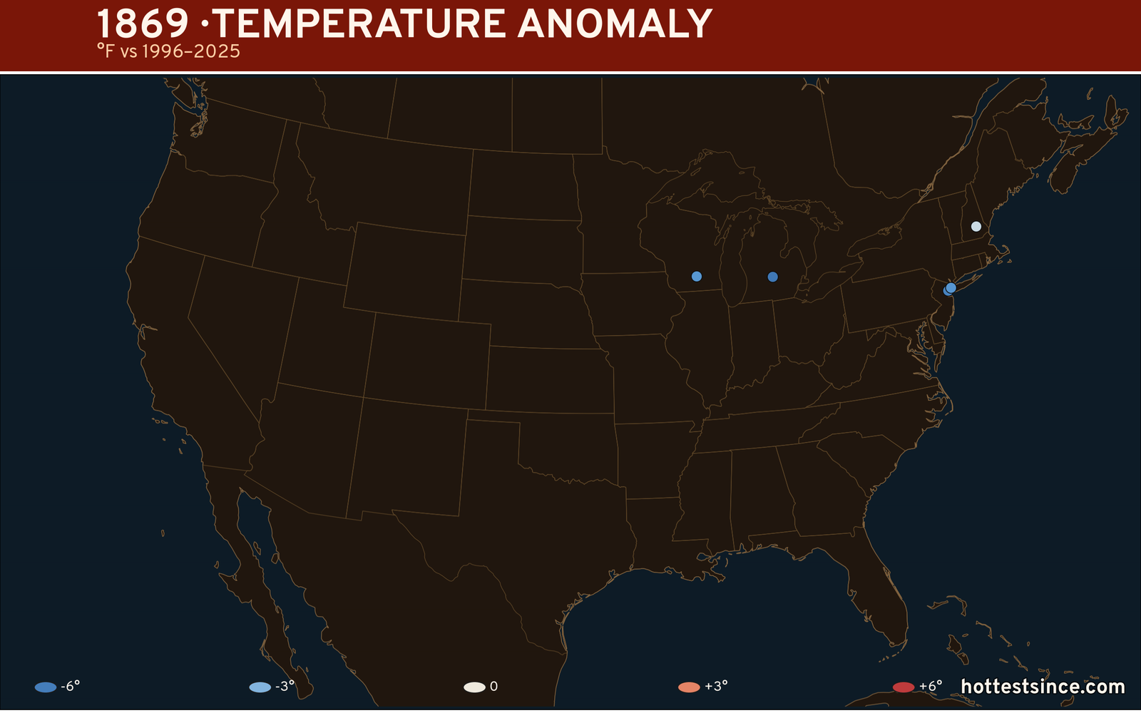 1869 U.S. temperature anomaly map