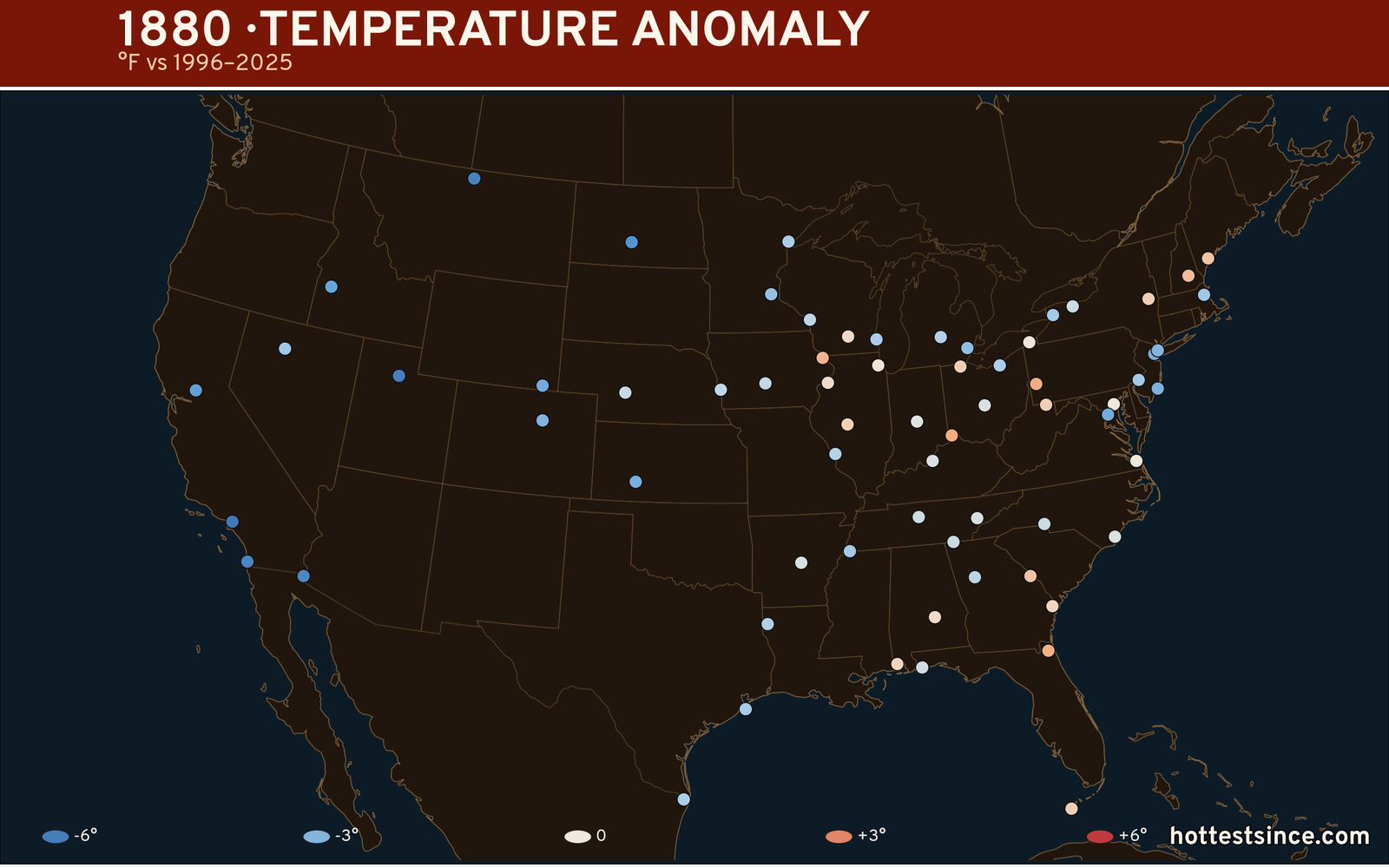 1880 U.S. temperature anomaly map