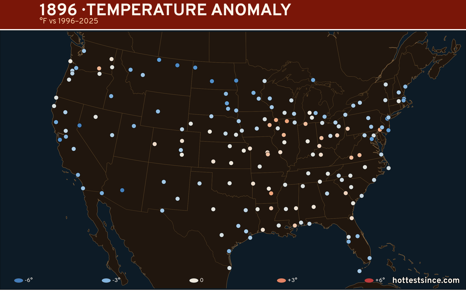 1896 U.S. temperature anomaly map