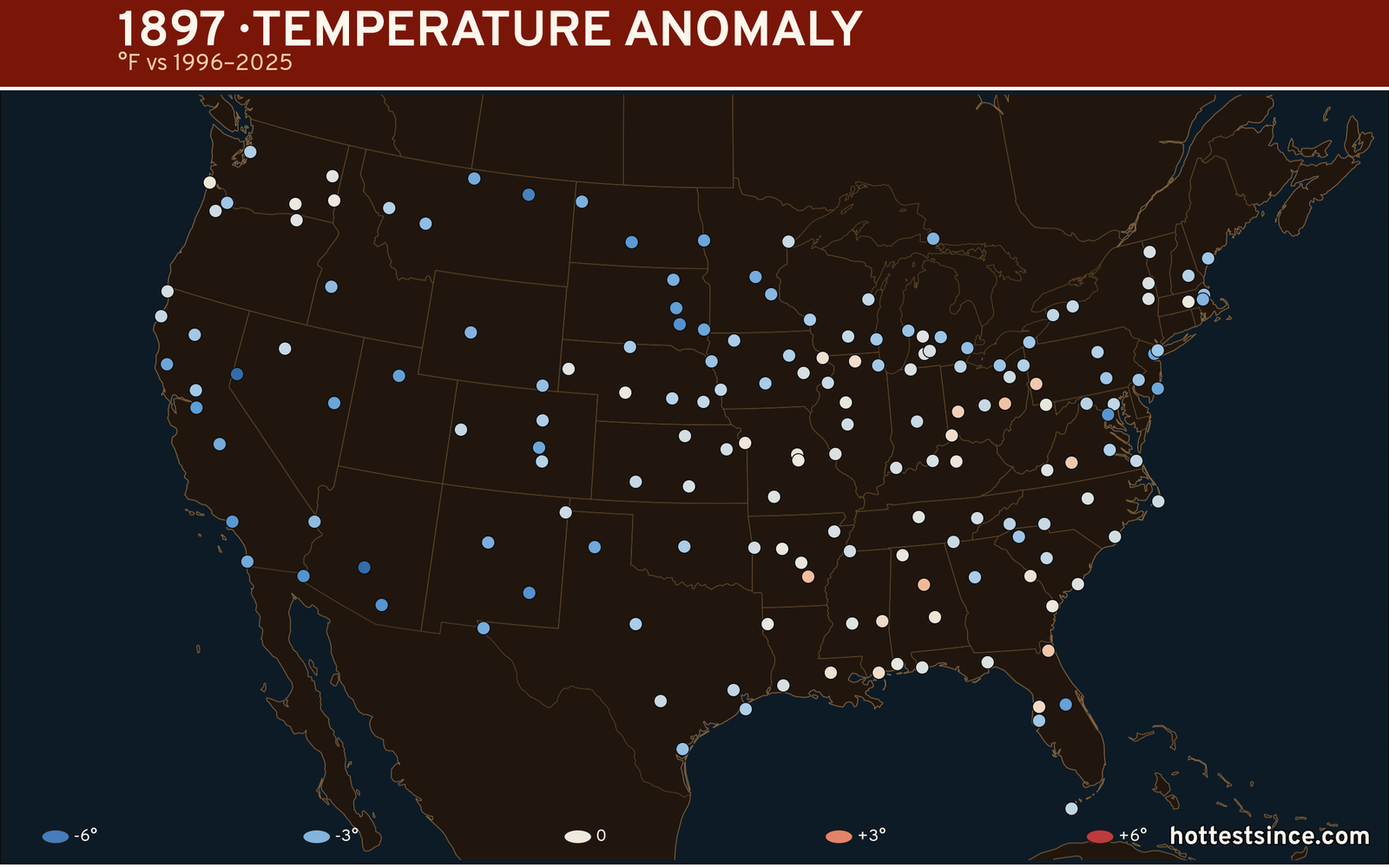1897 U.S. temperature anomaly map