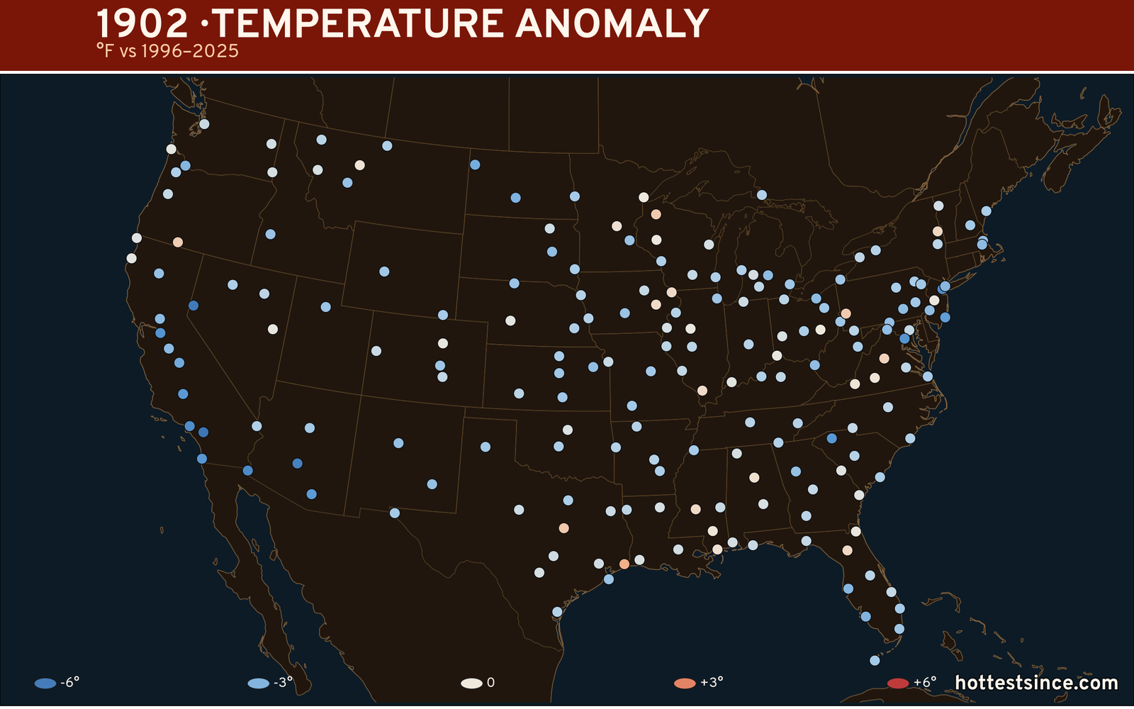 1902 U.S. temperature anomaly map