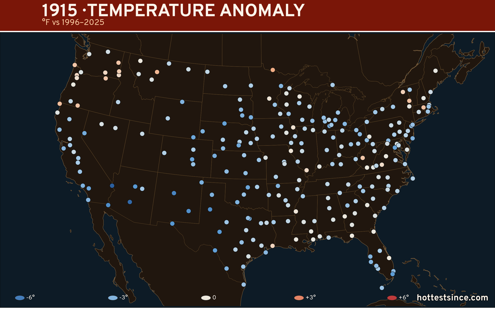 1915 U.S. temperature anomaly map