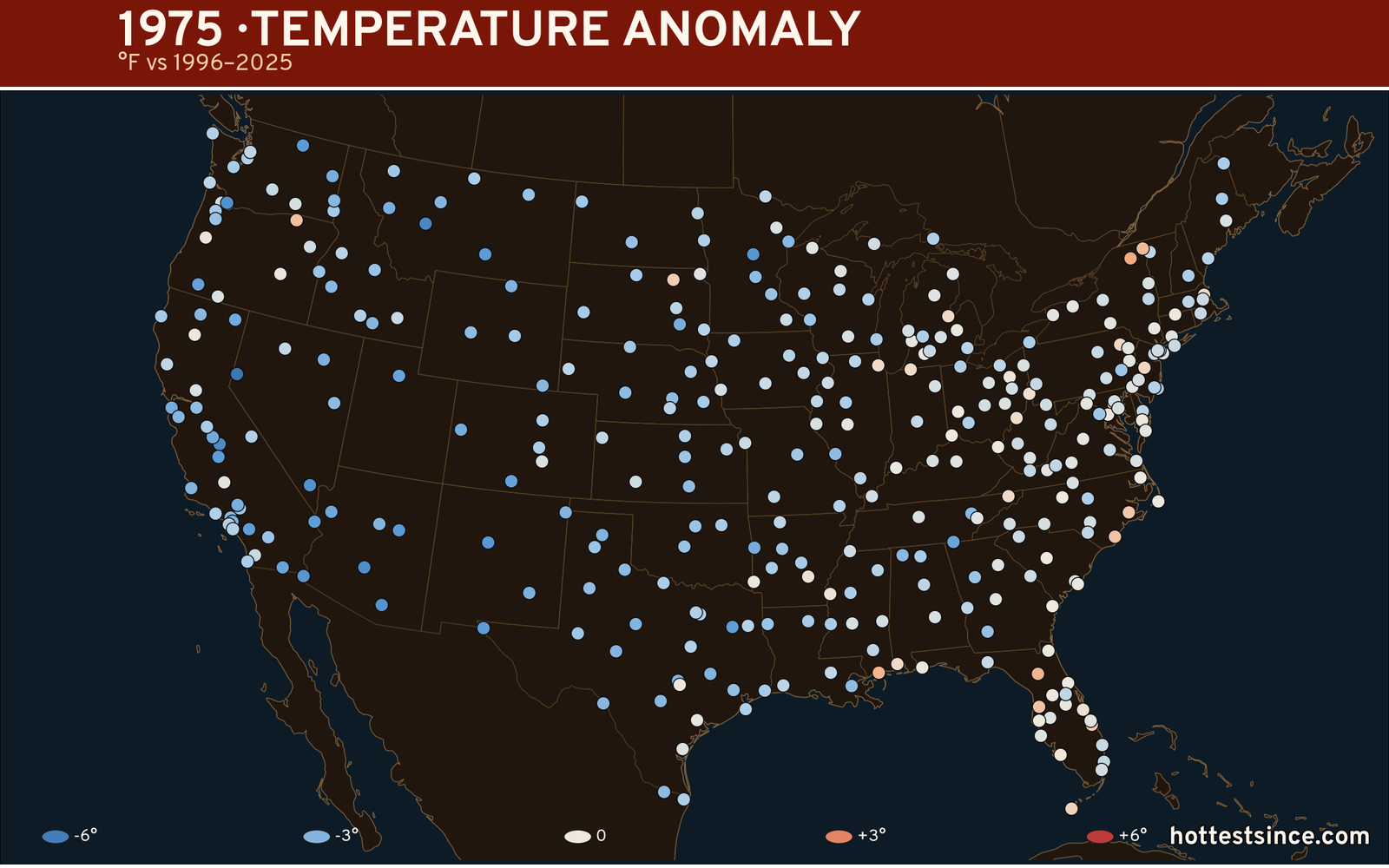 1975 U.S. temperature anomaly map