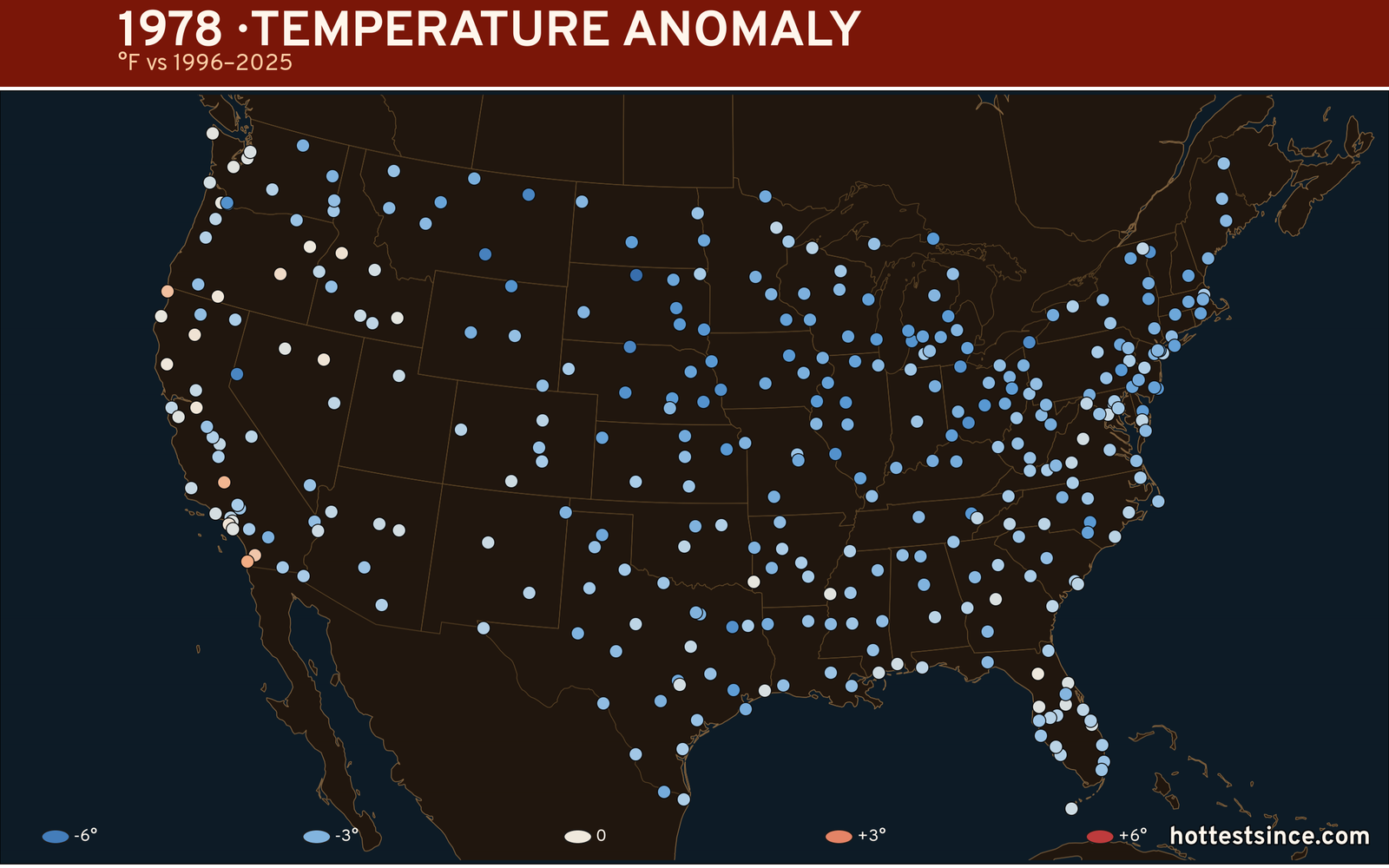 1978 U.S. temperature anomaly map