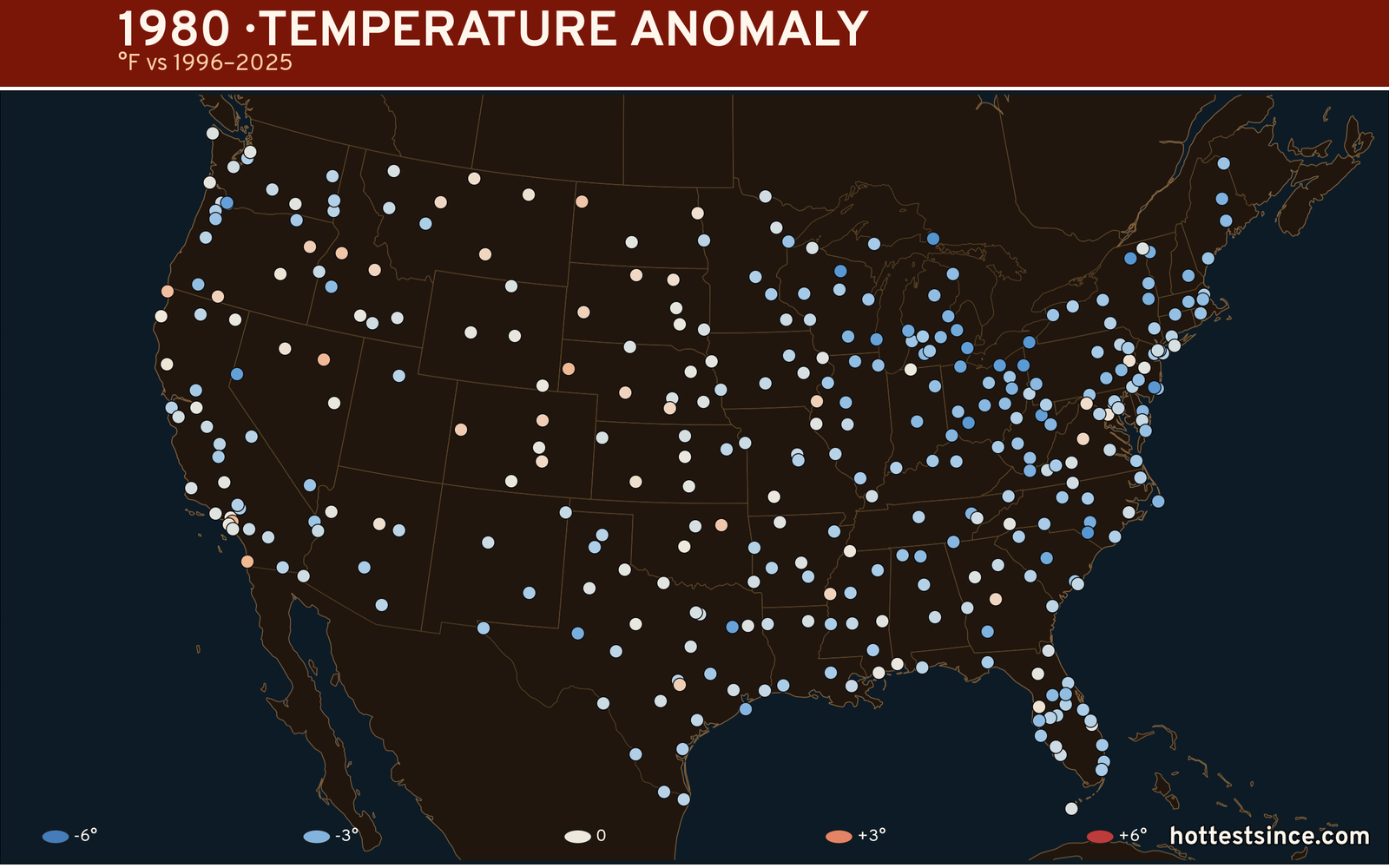1980 U.S. temperature anomaly map