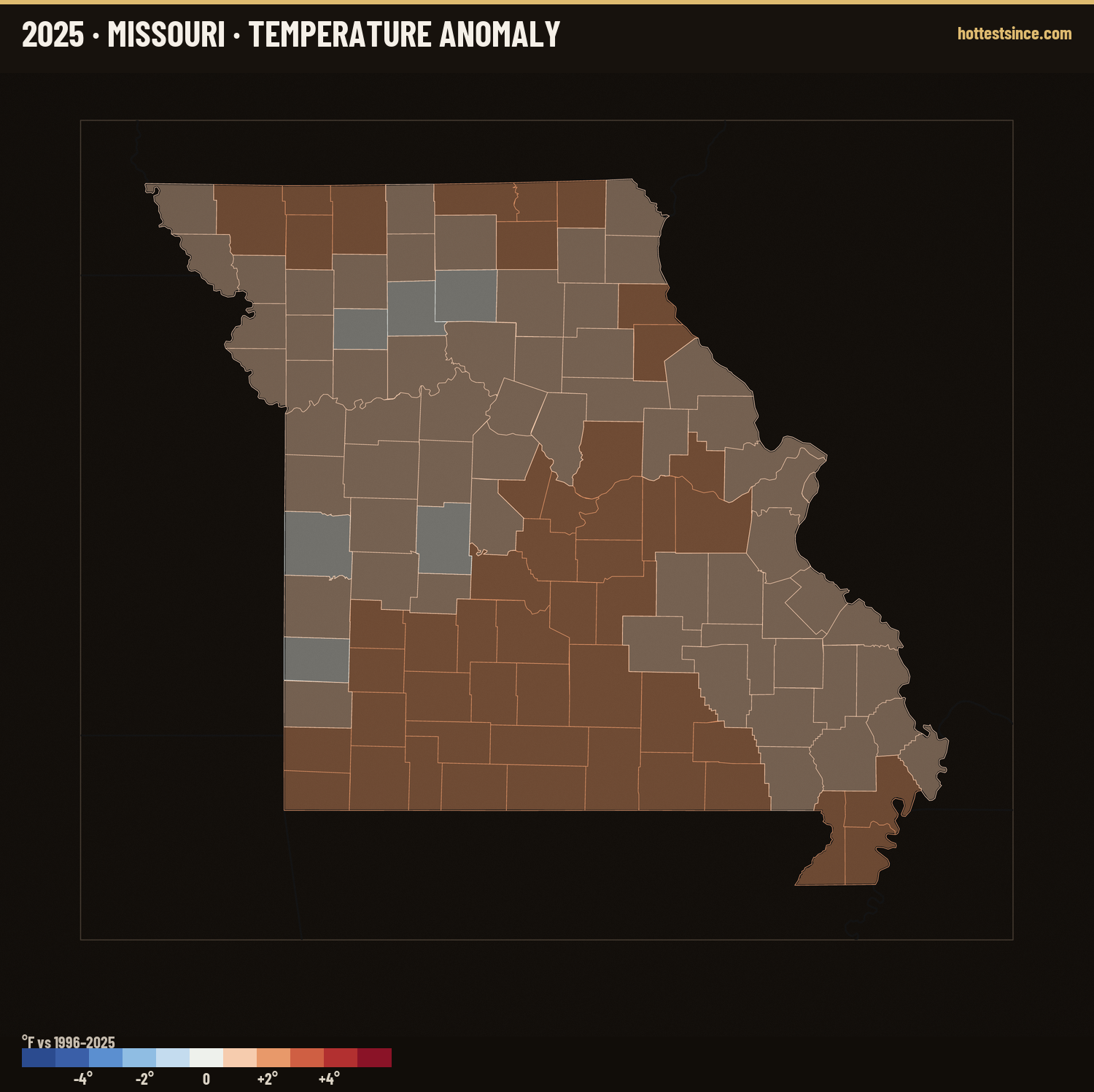Where 2025 Ran Warm &amp; Cool